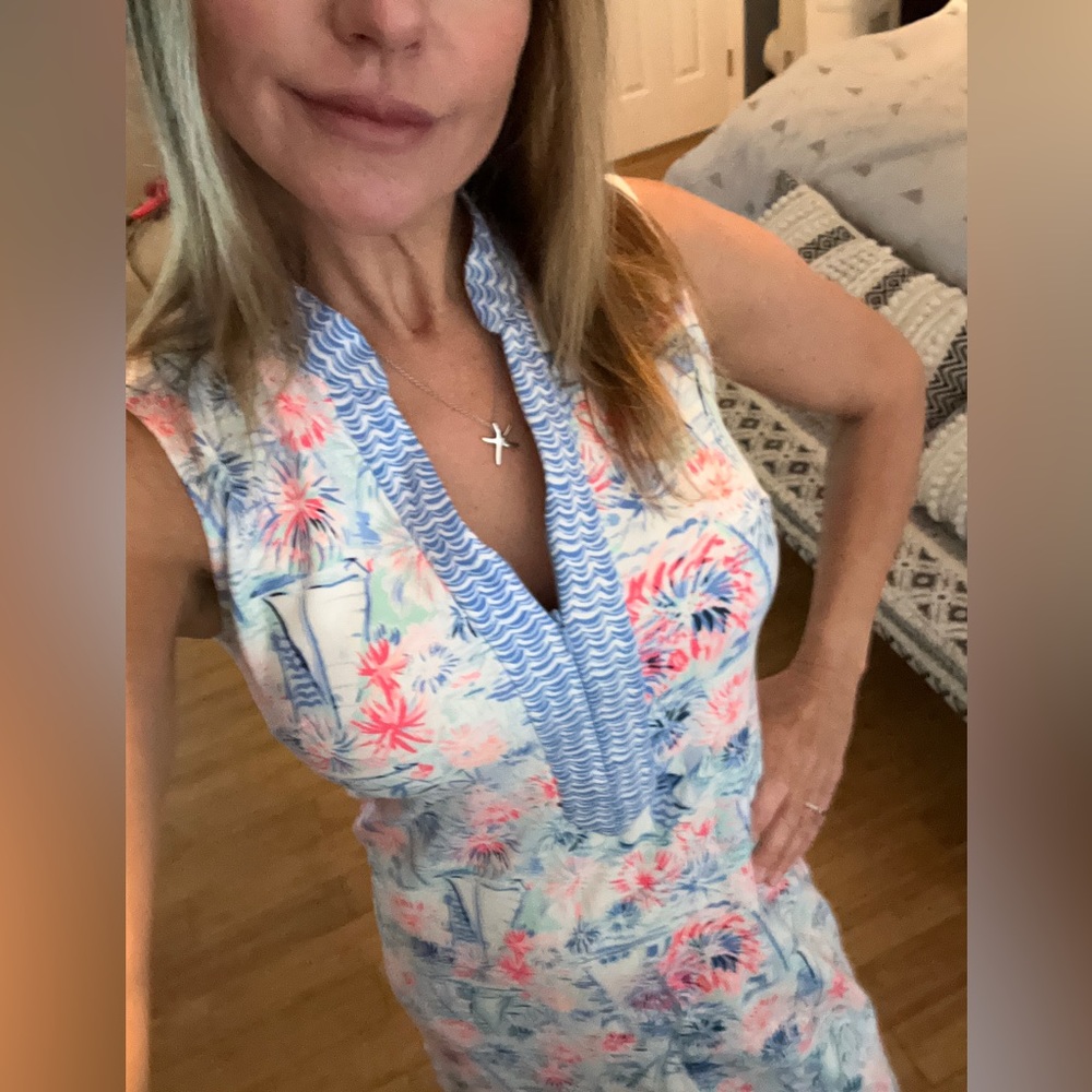 Lilly Pulitzer Larsen Dress Sea to Shining Sea Size Small
